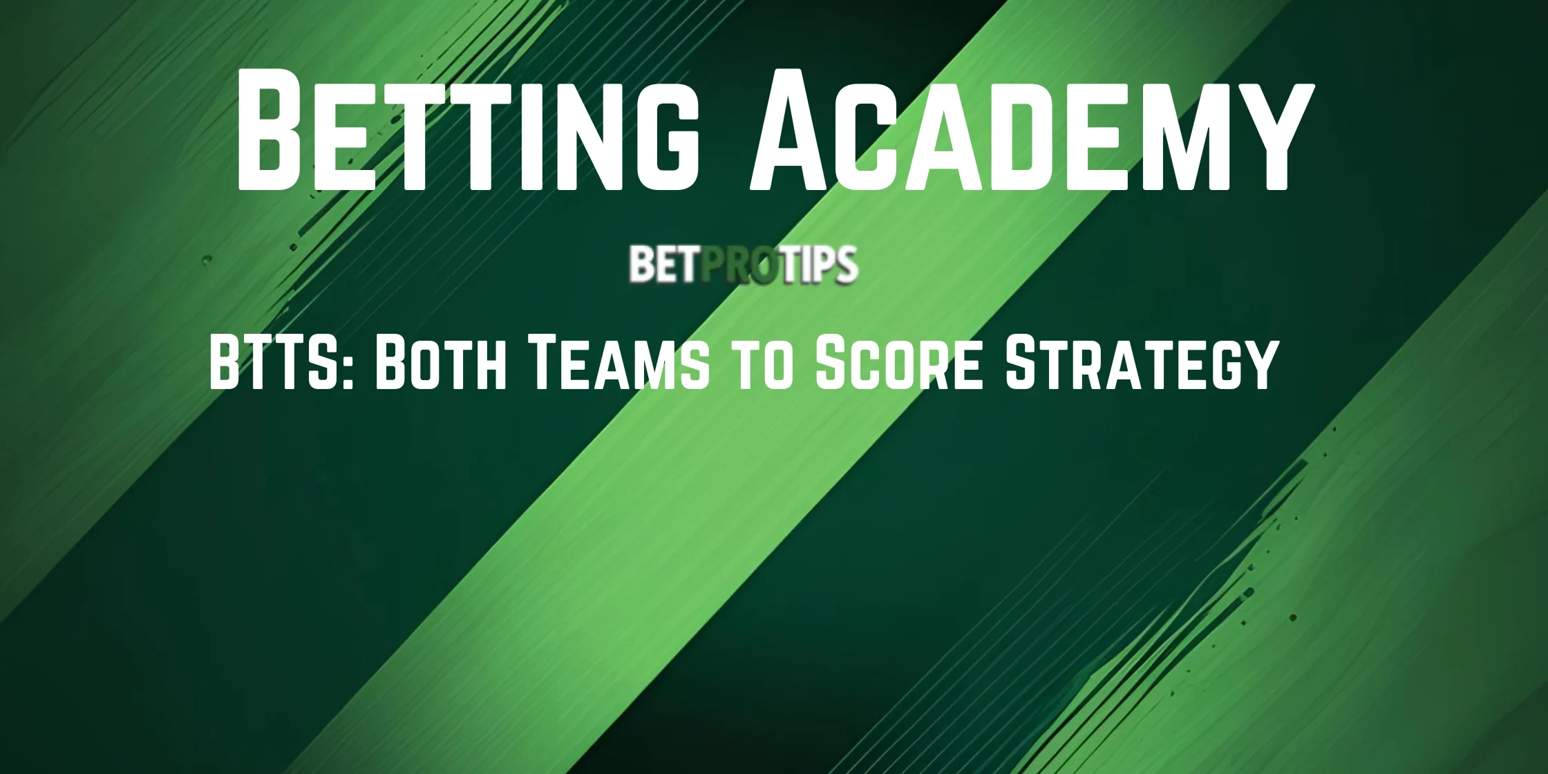 Both teams to score
