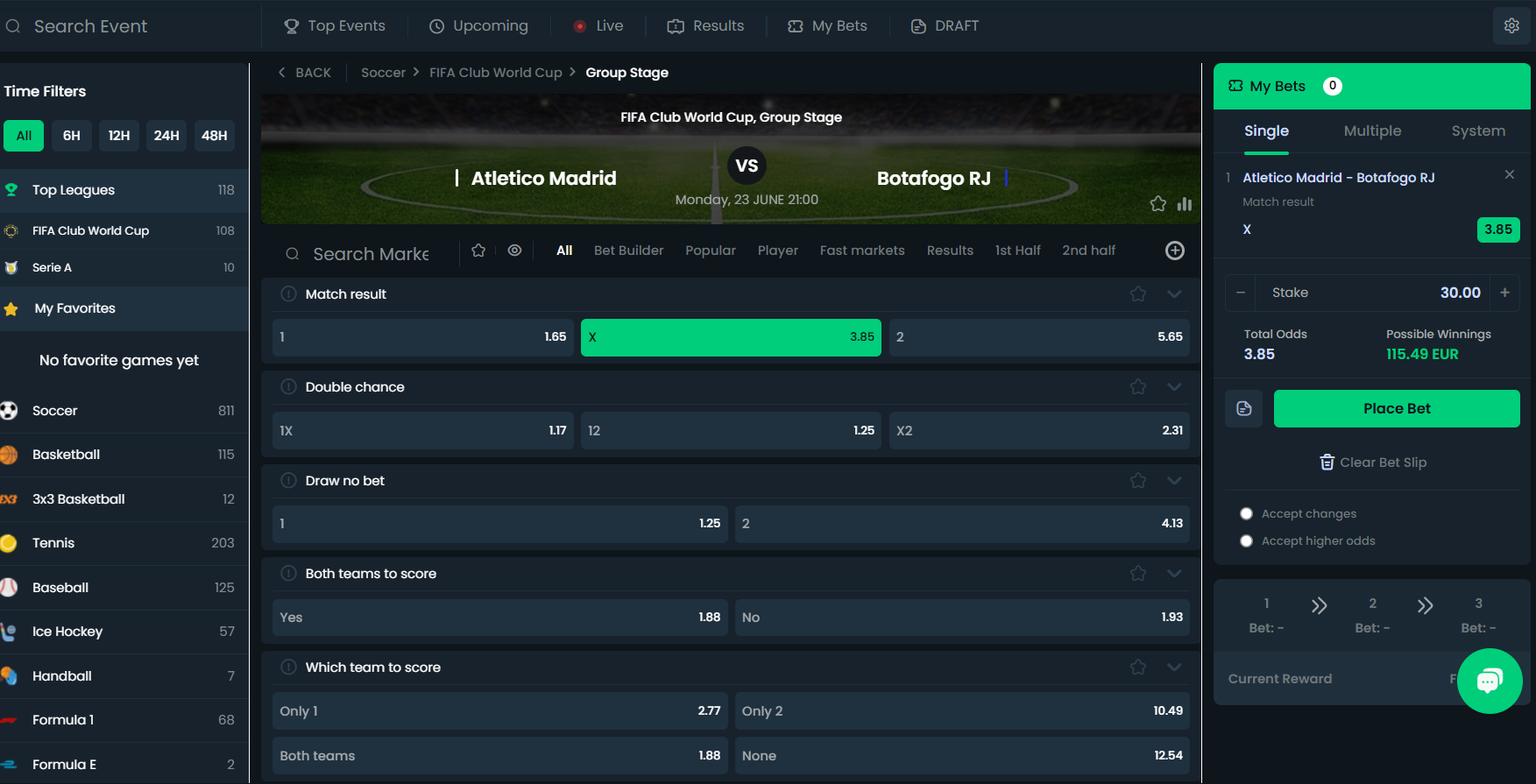 betting on casinok Draw betting