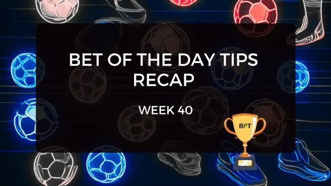 week 40 bet of the day tips