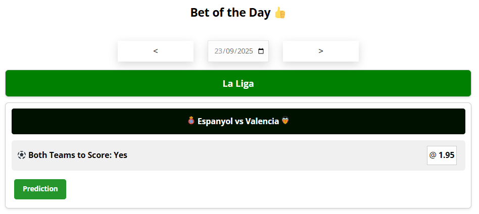 bet of the day espanyol valencia