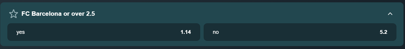 team to win or over 2.5 goals