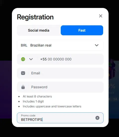 1win registration