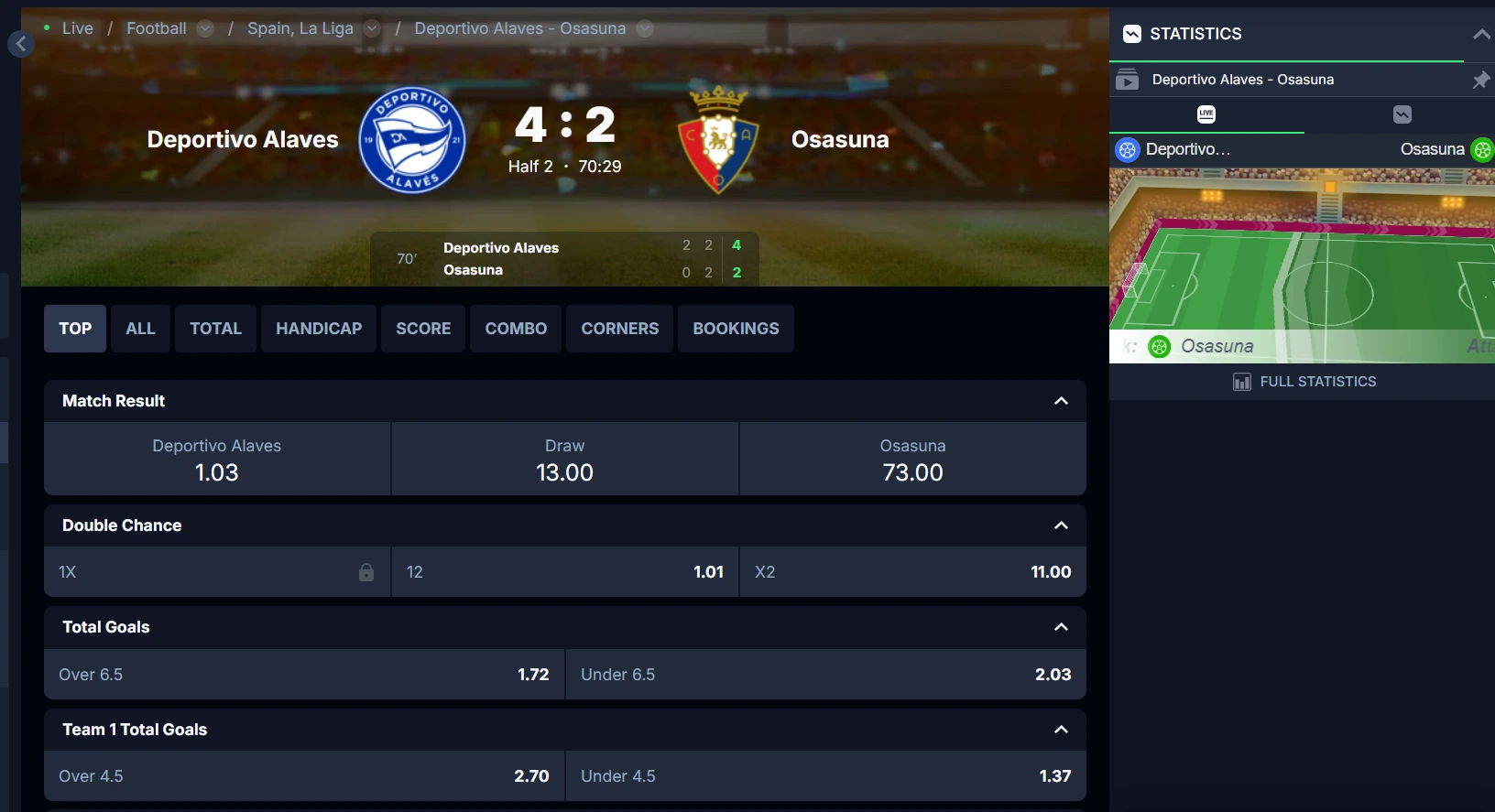 onluck live betting